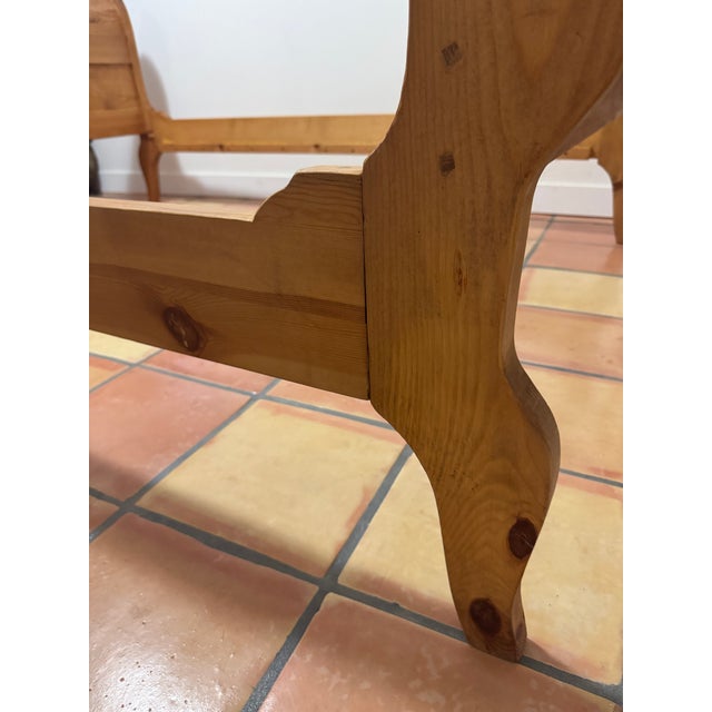 Solid Pine Hacienda-Style Queen Bed Frame For Sale - Image 13 of 17