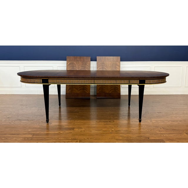 Century Traditional Regency Style Oval Mahogany Dining Table For Sale - Image 16 of 18