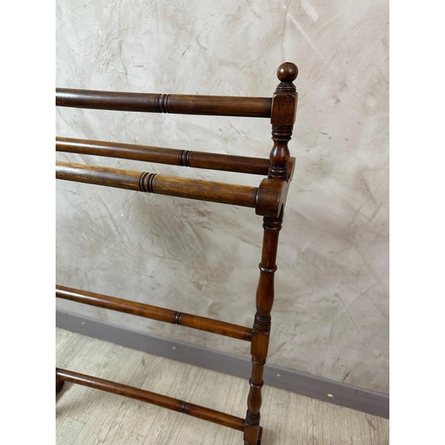 Walnut Towel Rack, 1900s For Sale - Image 9 of 10