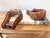 Add texture and character to your southwest or eclectic décor with this pair of vintage leather western horse saddle...