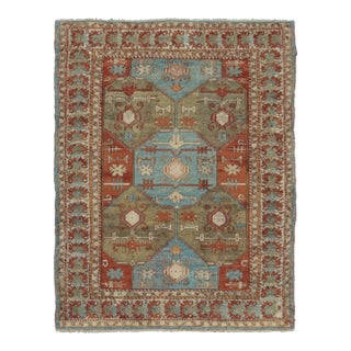 Antique Turkish Rug With Geometric Medallion & Floral Borders - Rug & Kilim For Sale