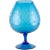 Vintage Empoli Style Blue Stemmed Glass For Sale