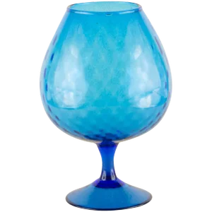 Vintage Empoli Style Blue Stemmed Glass