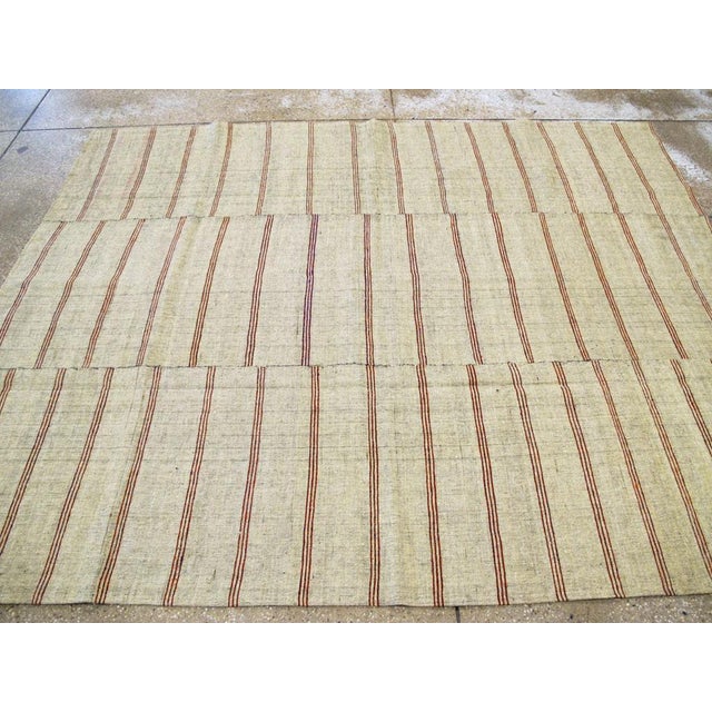 Ivory Galerie Shabab Collection Mid-20th Century Handmade Turkish Flat-Weave Kilim Accent Rug For Sale - Image 8 of 10