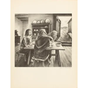 1939 After John S. De Martelly "Give Us This Day", First Edition Period Offset Lithograph