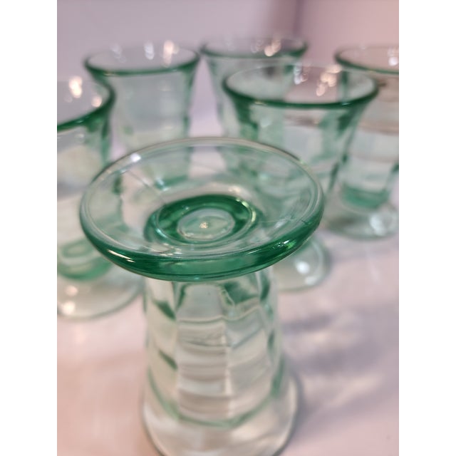 1930s Uranium Ice Cream Float Glasses - Set of 6 For Sale In Seattle - Image 6 of 6