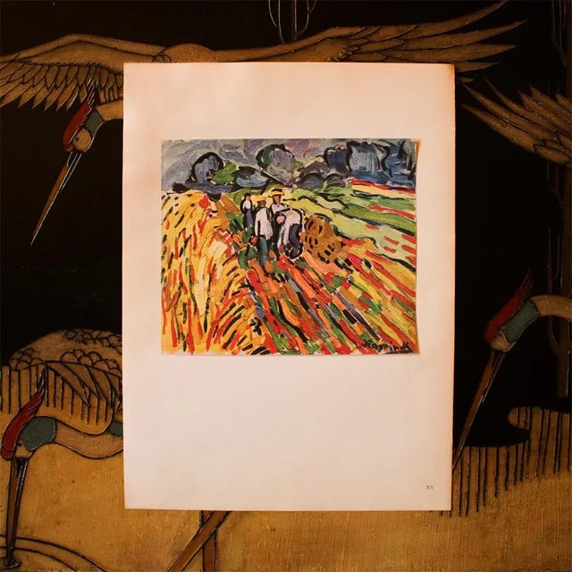 The School of Paris 1948 After Maurice De Vlaminck, "The Farmers" Second Edition Parisian Offset Lithograph For Sale - Image 3 of 8