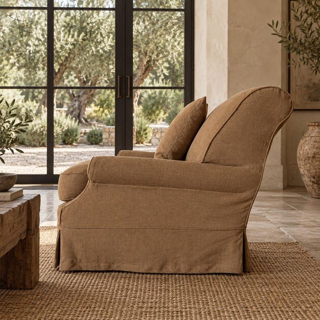 Belgian Chair Slip Covered For Sale - Image 10 of 10