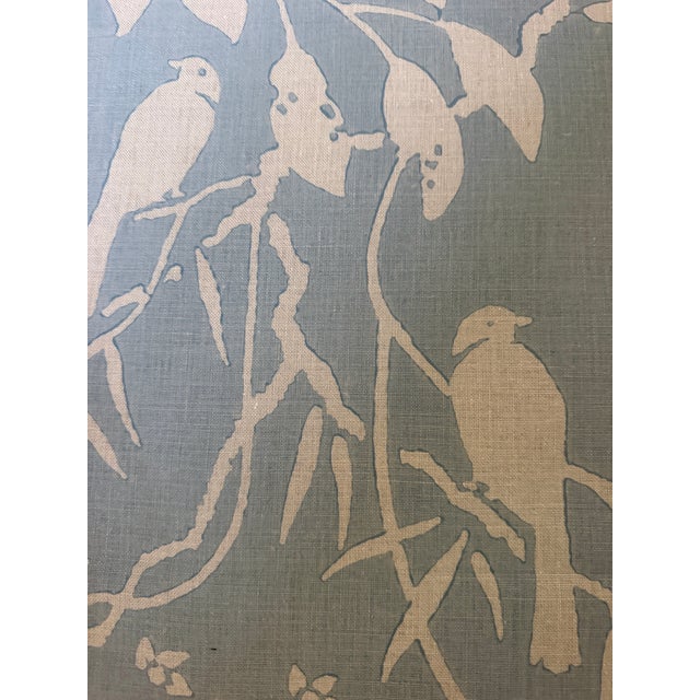 Chinoiserie Galbraith & Paul Linen Blue Fabric Sumi 7 1/2 Yards For Sale - Image 3 of 8