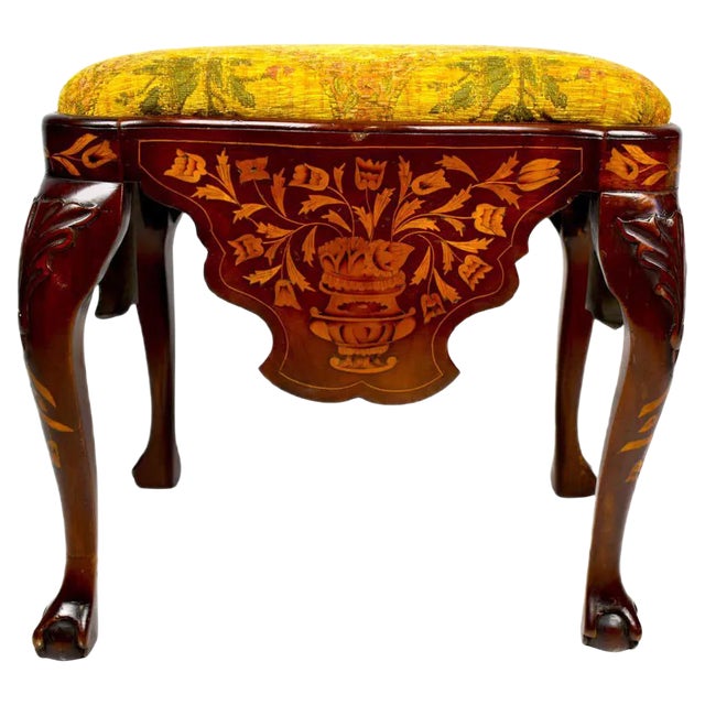 Dutch Marquetry Stool For Sale