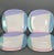Iconic 80's Mikasa pastel color block goodness! Four dinner plates included in this listing, each plate measures...