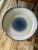 John-Richard Large Reactive Blue and Cream Shallow Pottery Bowl Coastal For Sale - Image 9 of 12
