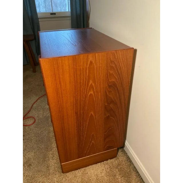 Black Danish Modern Teak Chest of Drawers - "Made in Denmark" For Sale - Image 8 of 9