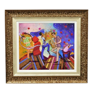 Finger Pluckin, Lip Lockin, Hand Tappin Jam Painting Modern Art by Marcus Glenn
