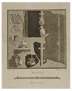 Nicola Fiorillo, Ornamental Pompeian Style Fresco, Etching, 18th Century