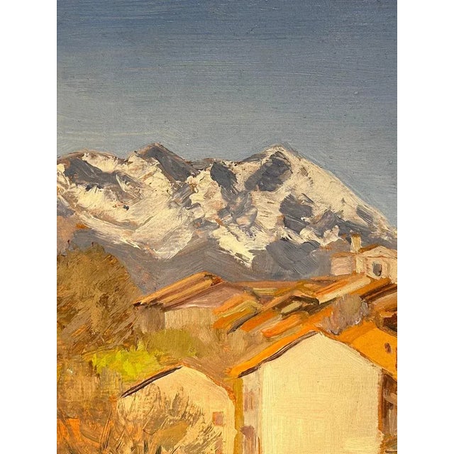 Jean Ferdinand Chomel, Salla Biellese, General View, 1947, Oil on Wood For Sale - Image 4 of 15