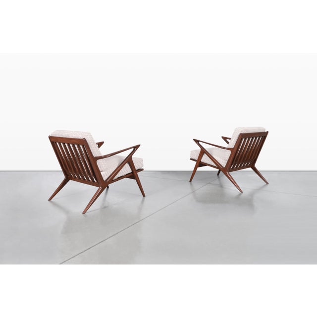 1960s Danish Modern Walnut "Z" Lounge Chairs by Poul Jensen for Selig For Sale - Image 5 of 14