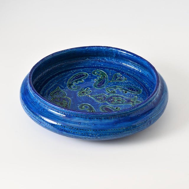 Liberty Blue Bowl by Aldo Londi for Bitossi, 1960s For Sale - Image 12 of 12