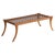 Klismos walnut wood brown woven leather Bench, Customizable Upholstery and Wood. Other colors and upholstery are...