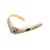 Modern 14k Yellow Gold Open Cuff Diamonds Inlaid Letter "L" Bangle For Sale - Image 3 of 9