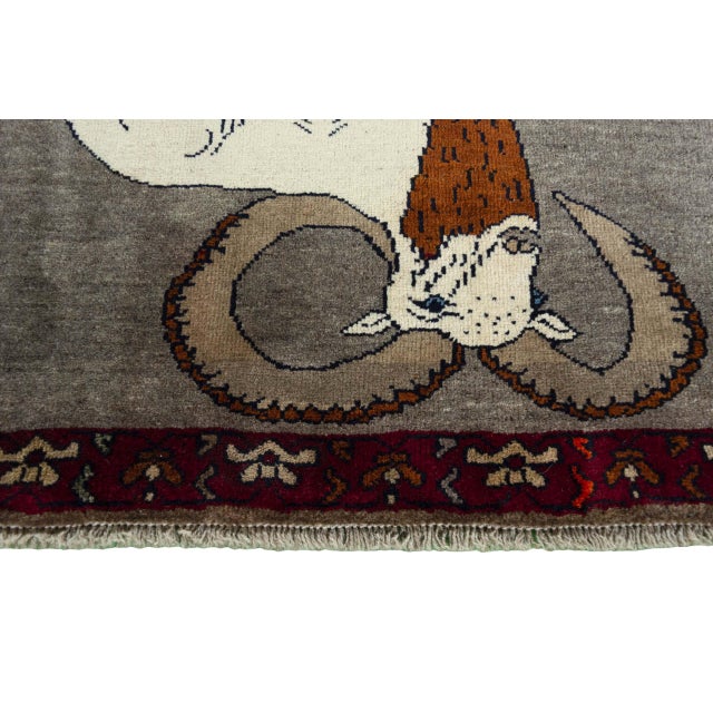 Hand-Knotted Gabbeh Nomad Rug For Sale - Image 6 of 11