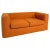 Mid-Century Modern Orange Two-Seater Sofa, 1970s For Sale - Image 9 of 9