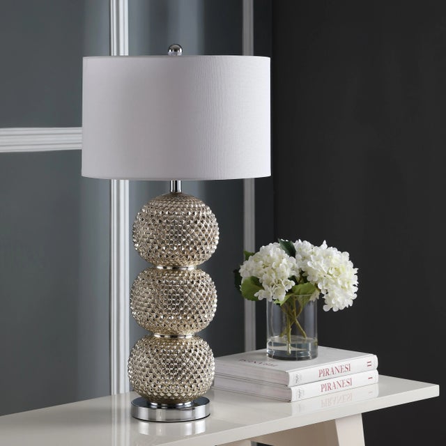 Modern Stacked Decorative Orb Table Lamp - Chrome For Sale - Image 3 of 5