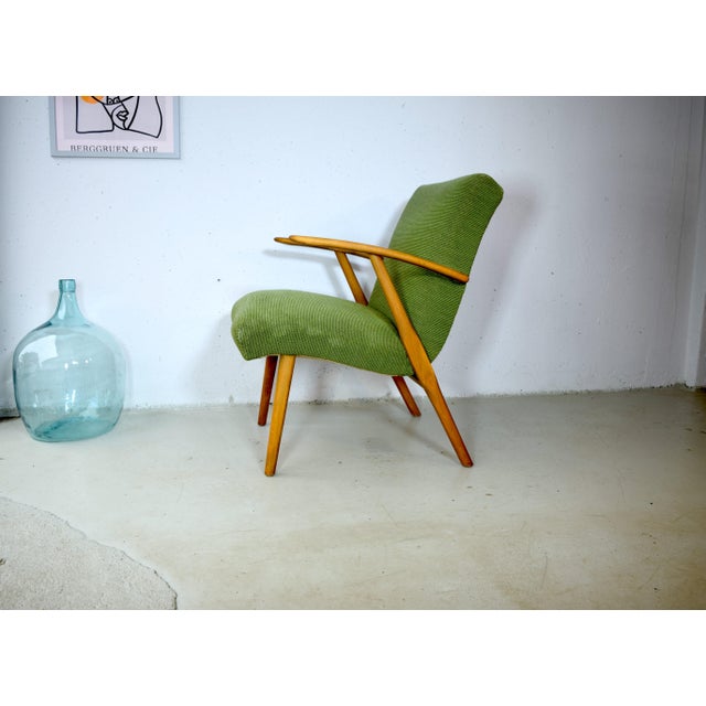 Mid-Century Modern Mid-Century Modern Easy Chair in Green, 1950s For Sale - Image 3 of 8