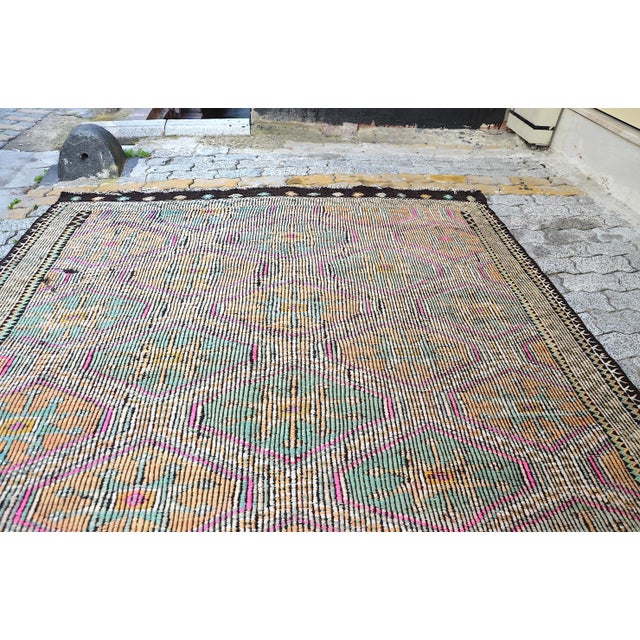 Tribal 1960s Vintage Handwoven Oversize Rug For Sale - Image 3 of 11