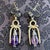 A pair of Mexican modern earrings in sterling silver with teardrop amethyst circa 1950-60s. The earrings are screwed on as...