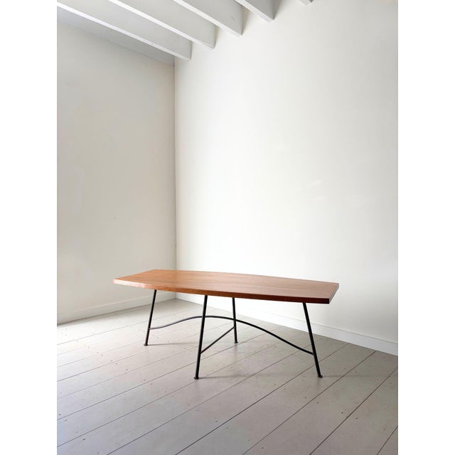 20th Century Sculptural Oak and Iron Coffee Table by Josef Frank, 1950s For Sale - Image 10 of 10