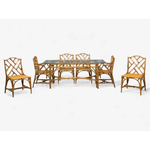 Dal Vera, Italian Modern, Bamboo, Cane, Six Dining Chairs, Italy, 1950s For Sale - Image 14 of 15