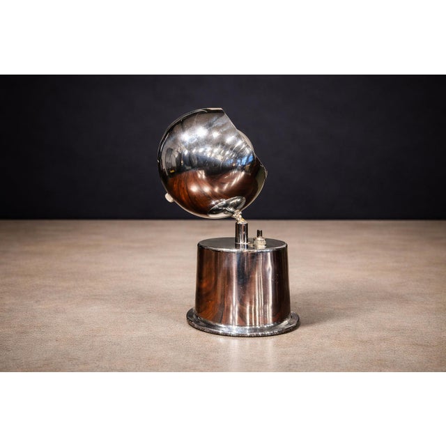 1950s Rewired Brazilian Modern Chrome Table Lamp by Dominici For Sale - Image 12 of 15