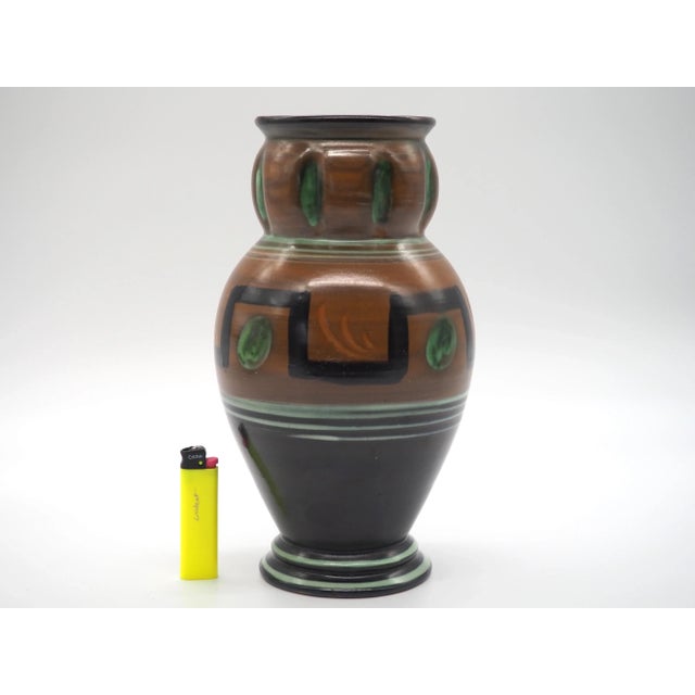 A very rare antique nordic design vase from the 1920s from the Swedish ceramic factory Upsala Ekeby. Upsala-Ekeby was a...