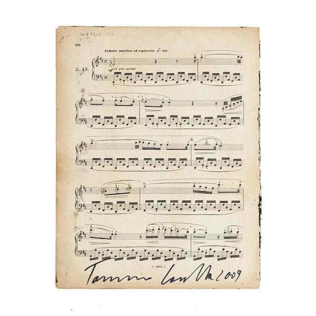 Musical Notes'' is a beautiful artwork in mixed media, tempera and collage on a musical note, realized in 2009 by Tommaso...