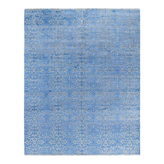 Ikat, One-of-a-Kind Hand-Knotted Area Rug - Beige, 8' 2" x 10' 0" For Sale
