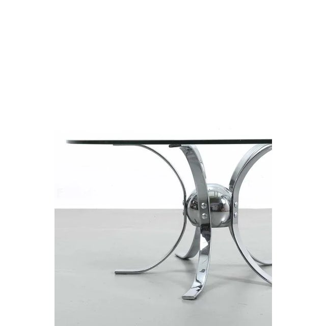Vintage Chrome Coffee Table For Sale - Image 4 of 9