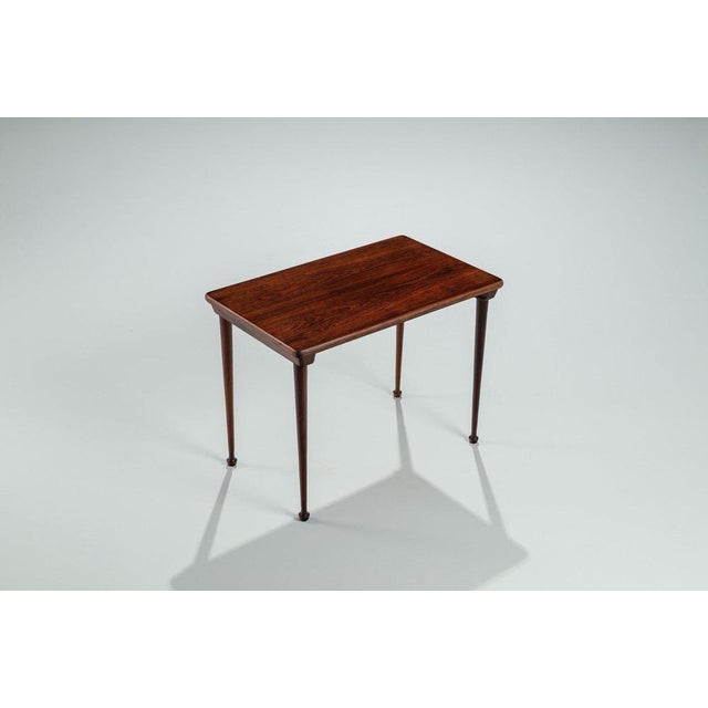 Danish Nesting Tables in Rosewood, 1960, Set of 3 For Sale - Image 6 of 15