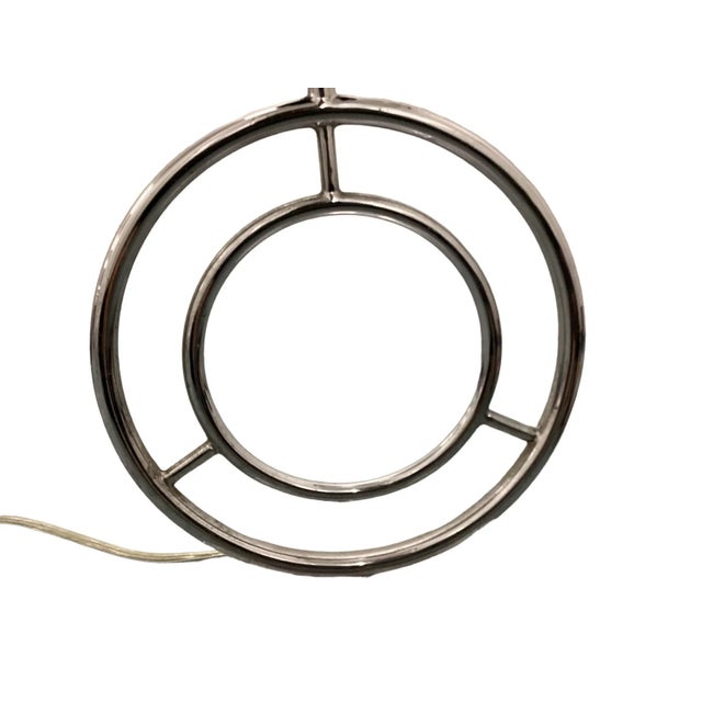 1970s Chromed Italian Table Lamp. Italy 1970s For Sale - Image 5 of 6