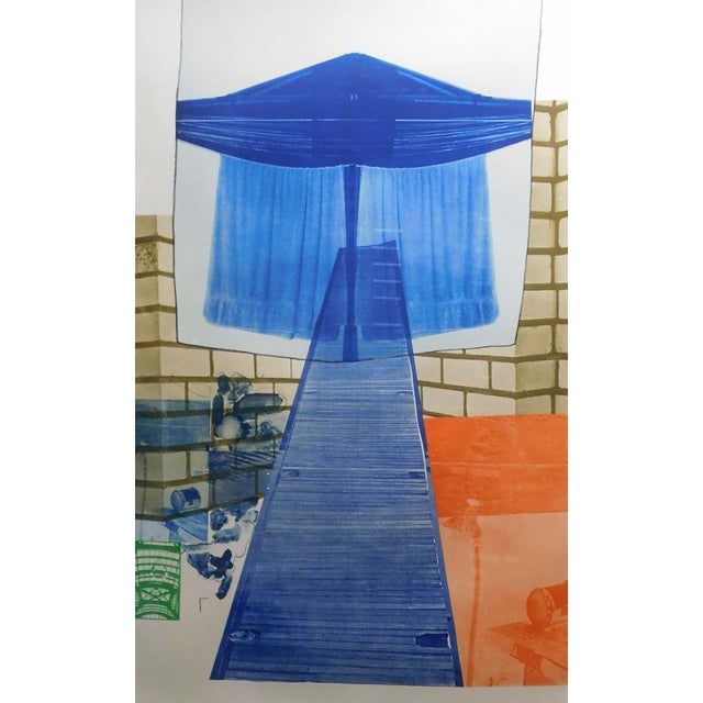 1980s Robert Rauschenberg Glacial Decoy Series (Lithograph Iv) 1980 For Sale - Image 5 of 5