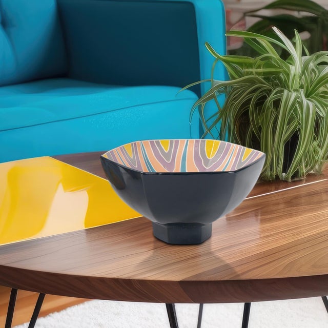Blue Bramwell Decorative Porcelian Bowl For Sale - Image 8 of 10