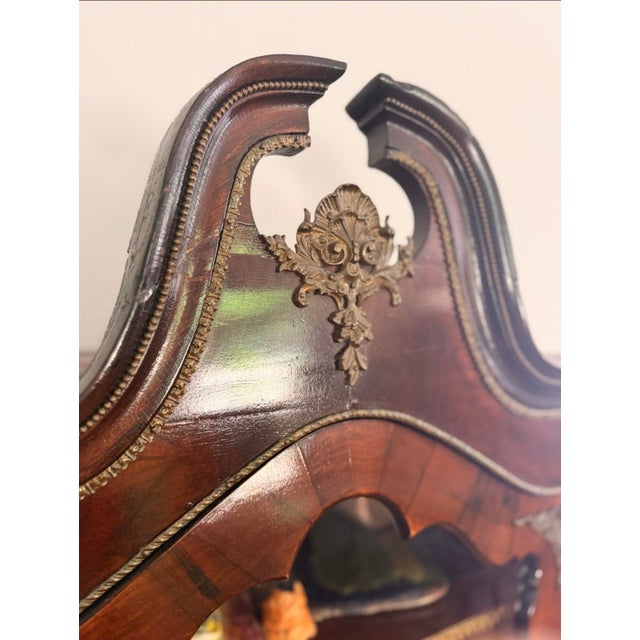 Brown Antique 19th Century French Gilt Brass Walnut Secretary Display Cabinet For Sale - Image 8 of 12