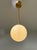 Uno Satin Brass Glossy White Globe Pendant by Fabio LTD For Sale - Image 6 of 6