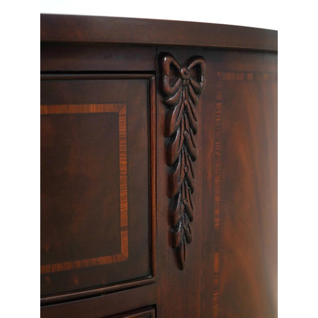 Councill Craftsmen Mahogany Banded Server Demilune Chest For Sale In Philadelphia - Image 6 of 17