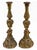 Baroque Pair of Italian Baroque Carved Giltwood Candlesticks – 28" Tall For Sale - Image 3 of 13