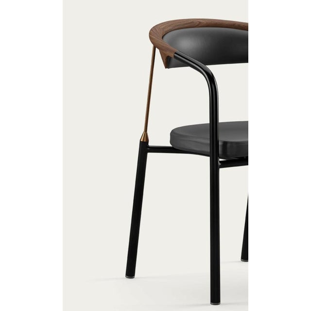 Chairman Chair in Walnut with Upholstery in Black by Henrik Tengler for One Collection For Sale - Image 9 of 17