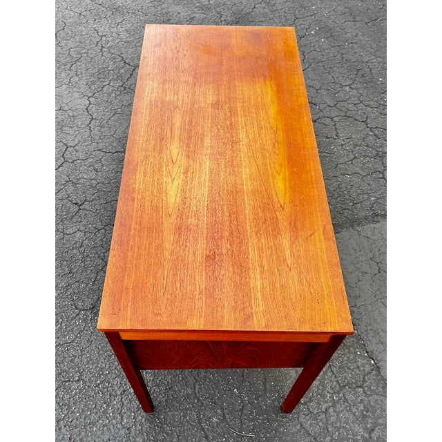 Mid Century Danish Modern Teak Writing Desk | by Domino Møbler For Sale - Image 13 of 18