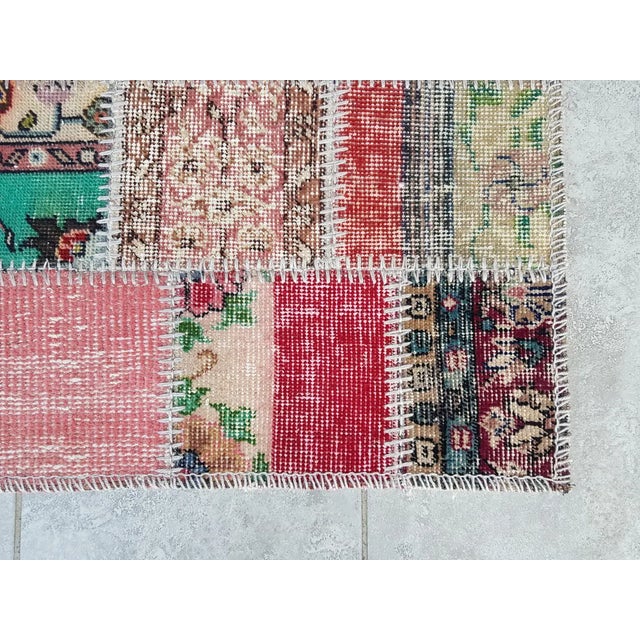 1950s Vintage Striped Turkish Runner Rug For Sale - Image 5 of 10