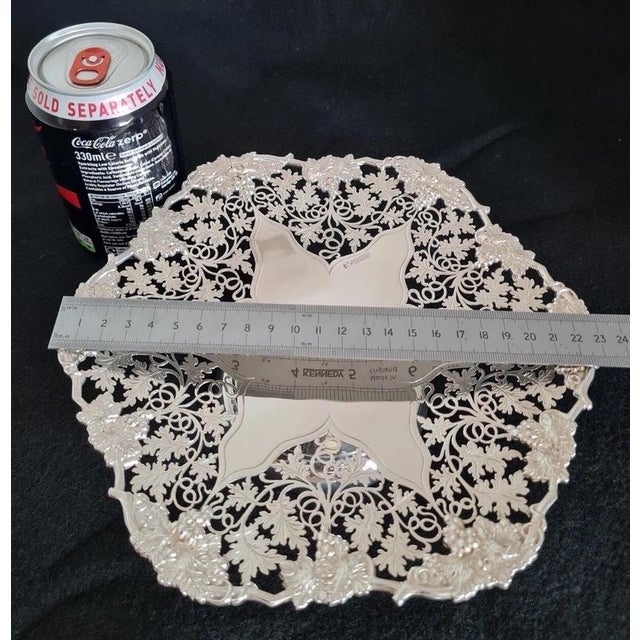 Mid-Century Sterling Silver Cake Stand from Frank Cobb & Co, Sheffield, 1974 For Sale - Image 12 of 13