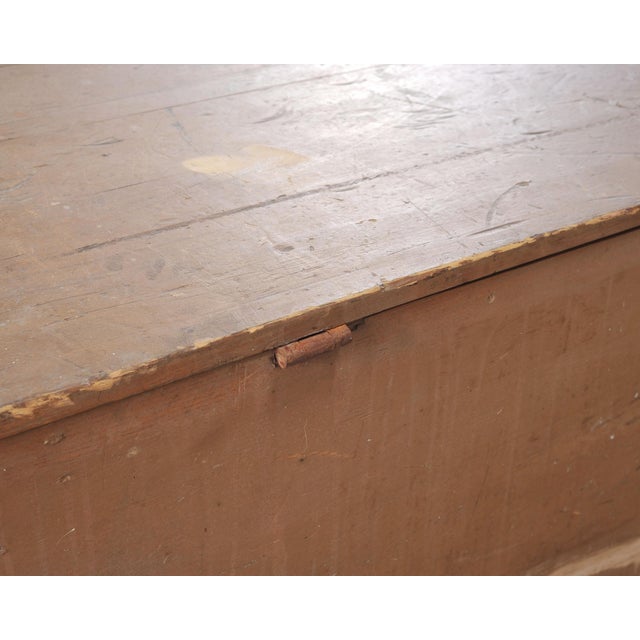 19th C. Country English Georgian House Facade Painted Trunk For Sale - Image 15 of 18